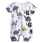 2019 Cartoon Baby Onesies Summer Cotton Rompers - warmara