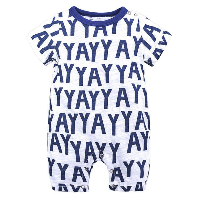 2019 Cartoon Baby Onesies Summer Cotton Rompers - warmara