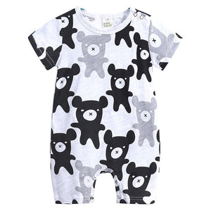 2019 Cartoon Baby Onesies Summer Cotton Rompers - warmara