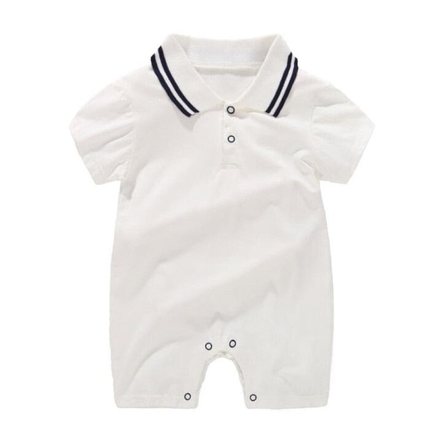 New Born Baby Clothing Summer Gentleman Rompers 0-12M - warmara