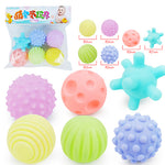 6pcs Textured Multi Ball Set soft develop baby tactile - warmara