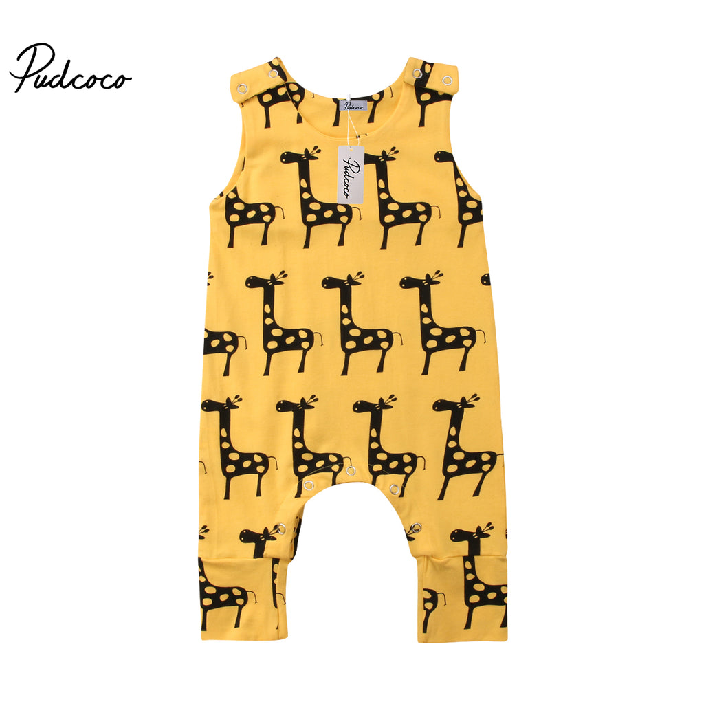 Cute Newborn Baby Boy & Girl Sleeveless Cartoon Animal - warmara