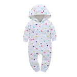 Baby Long Sleeve Hooded Fleece jumpsuit - warmara