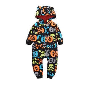 Baby Long Sleeve Hooded Fleece jumpsuit - warmara