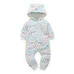 Baby Long Sleeve Hooded Fleece jumpsuit - warmara