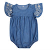 Baby Girls Denim Romper Jumpsuit  0-24M - warmara