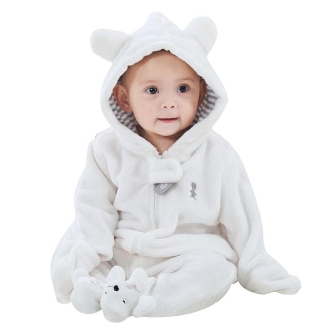 Baby Coral Fleece Brand Hoodies Jumpsuit - warmara