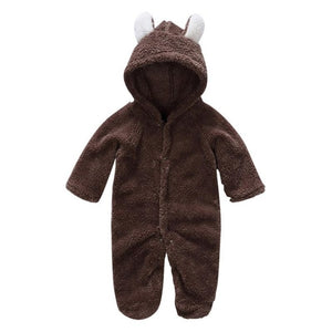 Baby Coral Fleece Brand Hoodies Jumpsuit - warmara