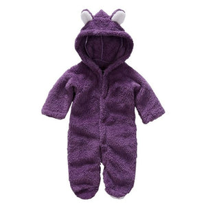 Baby Coral Fleece Brand Hoodies Jumpsuit - warmara