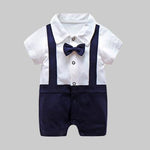 New Born Baby Clothing Summer Gentleman Rompers 0-12M - warmara