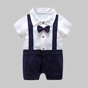 New Born Baby Clothing Summer Gentleman Rompers 0-12M - warmara