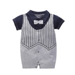 New Born Baby Clothing Summer Gentleman Rompers 0-12M - warmara